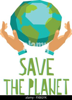hands with world planet Stock Vector Image & Art - Alamy