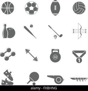Tennis Sport & Equipment Icons Black & White Set Big Stock Vector Image ...