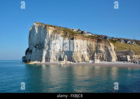 Famous cliff of  Fécamp, commune in the Seine-Maritime department in the Haute-Normandie region in northwestern France Stock Photo