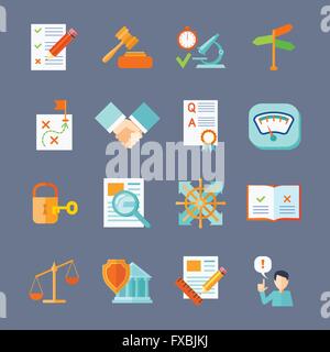 Legal Compliance Icons Set Stock Vector