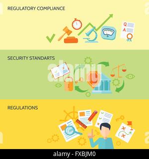 Compliance Banner Set Stock Vector