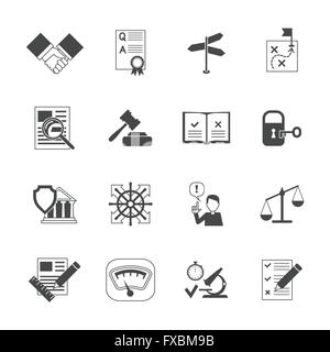 Legal Compliance Icons Set Stock Vector