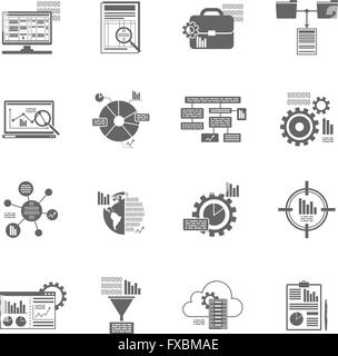 Data analytics icons collection is a vector illustration with editable ...