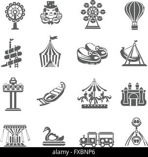 Amusement park icons set grey vector Stock Vector Image & Art - Alamy