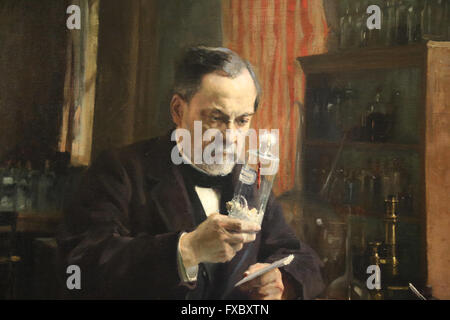 Louis Pasteur. Portrait, 1885 by painter Albert Edelfelt (1854-1905). Oil on canvas. Orsay Museum. Paris. France. Stock Photo