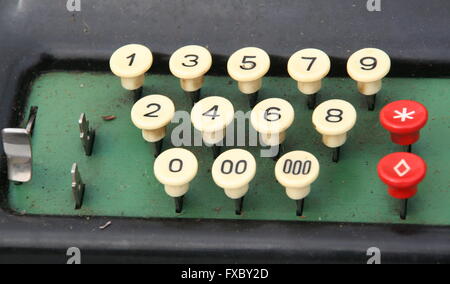 Vintage adding machine, flea market, Germany. Stock Photo