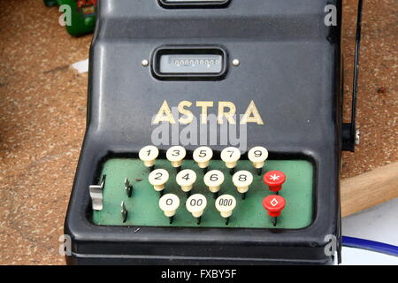 Vintage adding machine, flea market, Germany. Stock Photo