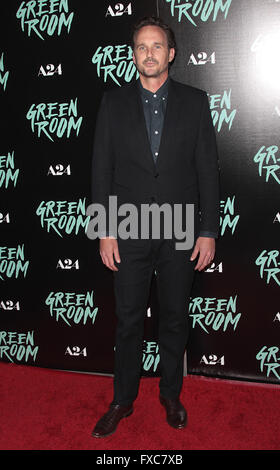 Los Angeles, CA, USA. 13th Apr, 2016. Kai Lennox. ''Green Room'' Los Angeles Premiere held at Arclight Hollywood. Photo Credit: Adam Orchon/AdMedia Credit:  Adam Orchon/AdMedia/ZUMA Wire/Alamy Live News Stock Photo