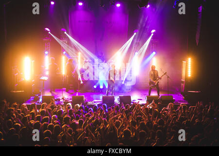 Manchester, UK. 14th April, 2016. English five-piece band from Essex, Nothing But Thieves (Conor Mason, Joe Langridge-Brown, Dominic Craik, James Price and Philip Blake), perform at the O2 Ritz in Manchester on their headline UK tour, 2016, after supporting Muse on their UK tour of 2016 Credit:  Myles Wright/ZUMA Wire/Alamy Live News Stock Photo