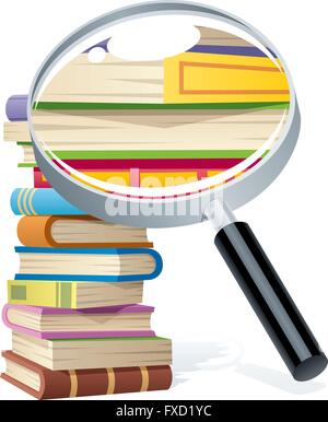 Conceptual illustration for research. Stock Vector