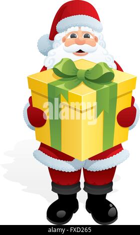 Santa Claus bringing you gift. Stock Vector