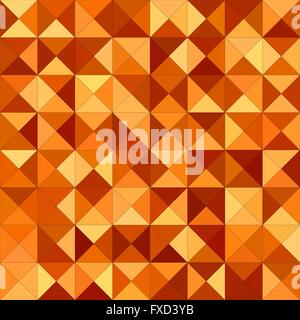 Orange color triangle mosaic background Stock Vector