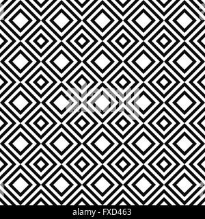 Seamless black and white square pattern Stock Vector