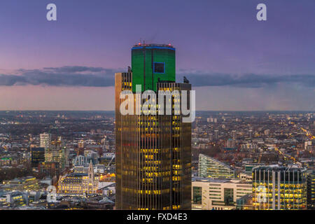 The top of Tower 42 opened in 1981 originally called The Nat West Tower, London ,UK Stock Photo