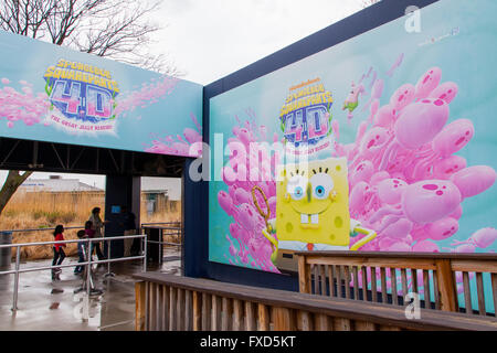 4D cinema at the New York Aquarium,Coney Island, Brooklyn, New York, United States of America. Stock Photo