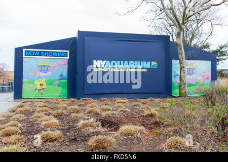 New York Aquarium 4D cinema, Coney Island, Brooklyn, United States of America. Stock Photo