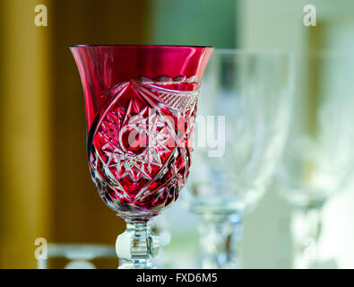 Beautiful home decorative elements produced from crystal glass Stock Photo