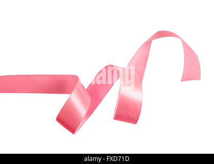 pink ribbon isolated on white. design decorative element Stock Photo