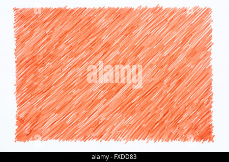 brown marker doodles on white paper background Stock Photo