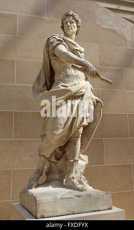 Statue of Julius Caesar by Nicolas Coustou, The Louvre Museum Stock ...