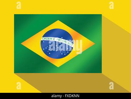 Brazil flag theme idea design Stock Vector