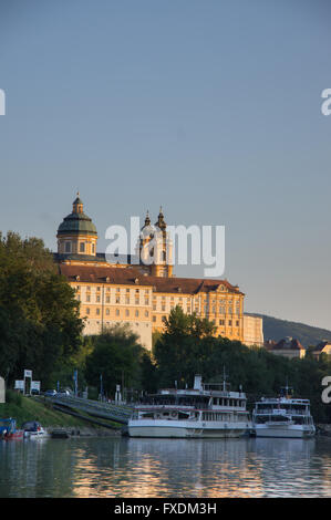 Melk and some cruise ships Stock Photo