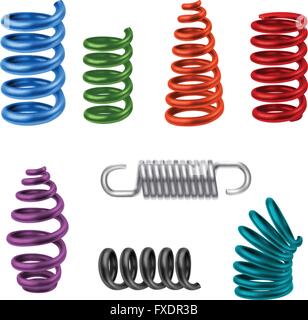 Red Color Metal Spring colored metal springs Stock Vector Image & Art - Alamy