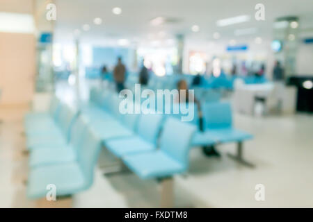 Blurred background in hospital waiting room Stock Photo