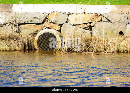 Storm drain water outlet Stock Photo - Alamy