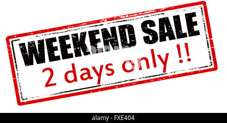 Rubber stamp with text weekend sale two days only inside, vector illustration Stock Photo