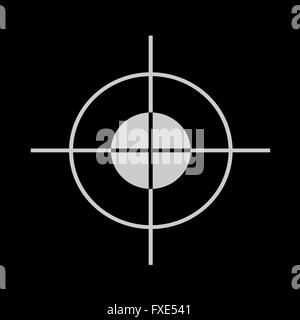 Target Icon Vector on black background Stock Photo - Alamy