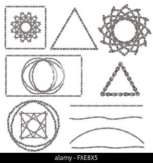Bicycle Chain on a White Background Stock Vector