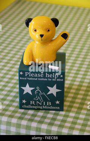 Sooty Royal National Institute for the Blind Collecting Box Stock Photo