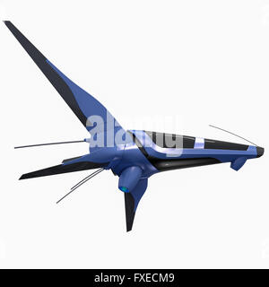 View of Spaceship for animation and game isolated futuristic Stock Photo