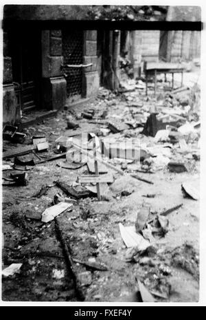 Das zerstörte Warschau nach dem Bor-Komorowski Aufstand Stock Photo