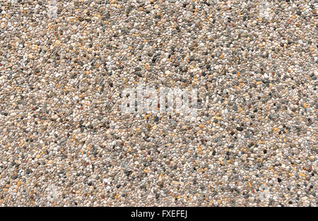 Colorful exposed aggregate concrete Stock Photo