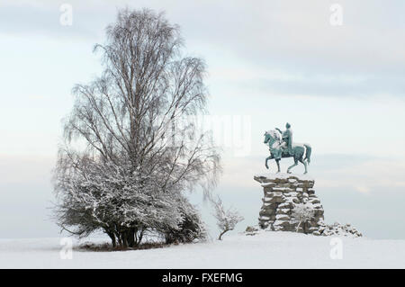Statue of King George III riding a horse in Windsor Great Park, Berkshire, England, UK Stock Photo