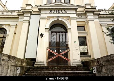 The closed entrance of the National Museum of Bosnia and Herzegovina. Stock Photo