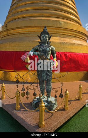 Statue Golden Mount Wat Saket Bangkok Thailand Stock Photo