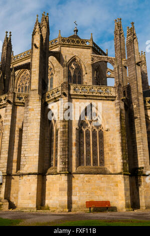 Finistere (29), Ville de Quimper, cathedrale Saint Corentin  //  France, Finistere (29), Town of Quimper, cathedral Saint Corent Stock Photo