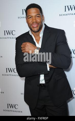 New York, NY, USA. 14th Apr, 2016. Michael Strahan at arrivals for 4th Annual 'For the Love of Cinema' Tribeca Film Festival Event, Spring Studios, New York, NY April 14, 2016. © Kristin Callahan/Everett Collection/Alamy Live News Stock Photo