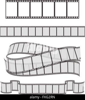 set of film strips on white for Your design. vector illustration Stock Vector
