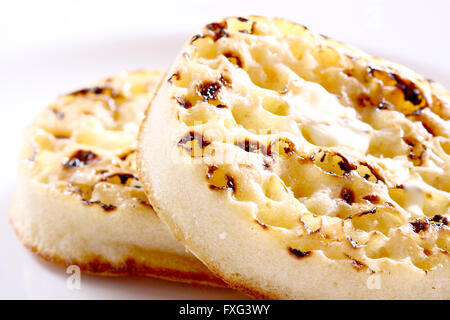Crumpets toasted Stock Photo