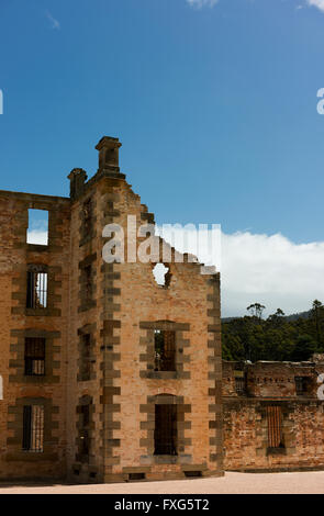 Ruins at Port Arthur, a convict settlement established by the British in the early 19th century. Stock Photo