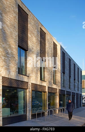 Side view. Camberwell Library, London, United Kingdom. Architect: John McAslan & Partners, 2016. Stock Photo