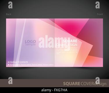 Square cover design template, vector brochure, flyer. Can be used as concept for your graphic design Stock Vector