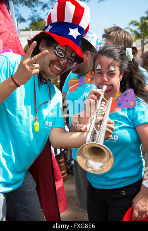 social awareness and participation fair to help inclusion and integration of people with disabilities. Noumea, South Pacific. Stock Photo