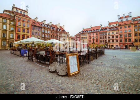 Old Town Market Square, Rynek Starego Miasta, UNESCO World Heritage Site, Warsaw, Mazovia Province, Poland Stock Photo