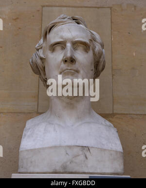 Francois Arago (1786-1853). French mathematician, physicist, and politician. Bust, marble, 1830. David d'Angers (1788-1856). Stock Photo