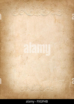 Vintage background from old paper with embossed pattern Stock Photo